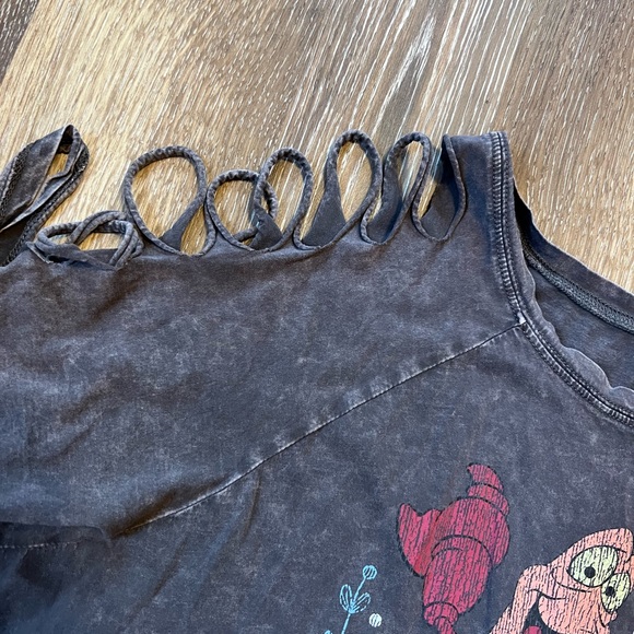 Distressed look Disney Littke Mermaid Torrid Shirt Sz 3 - Picture 3 of 4